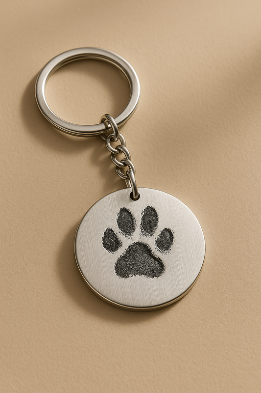 Round Paw Keychain