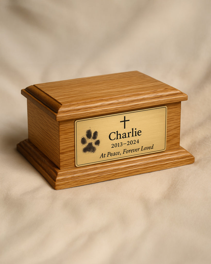 Cross of Peace Oak Urn