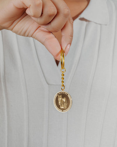 Nøglering med Medaljon